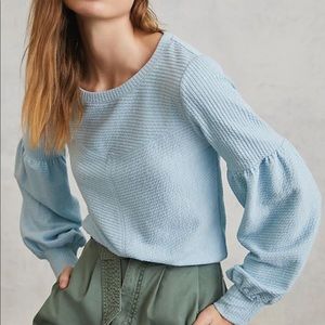 Anthropologie Bayleigh Blouse size Small in Blue